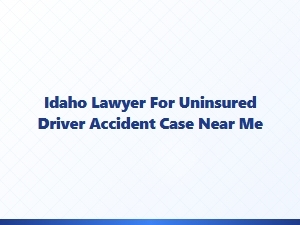 Idaho Lawyer for Uninsured Driver Accident Cases