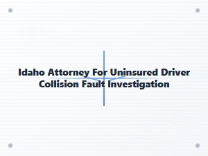 Idaho Attorney for Uninsured Driver Collision Fault Investigation