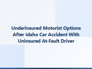 Underinsured Motorist Options After an Idaho Car Accident